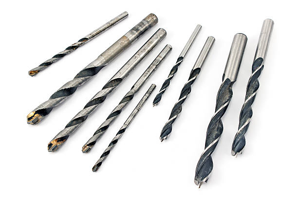 istock Set of used drill bits for wood and concrete 528182637