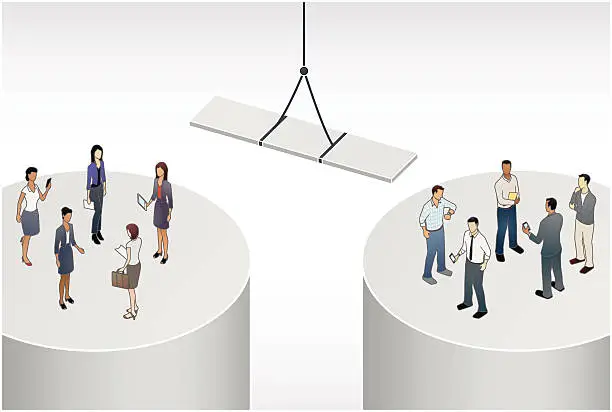 Vector illustration of Gender Gap Illustration