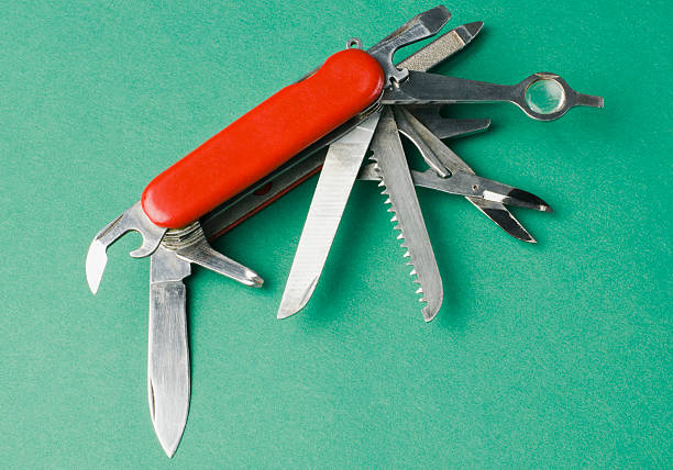 istock Close-up of a multi tool penknife 528182901