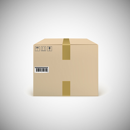 Retapped Box Closed Cardboard Box Taped Up Stock Illustration - Download Image Now ...