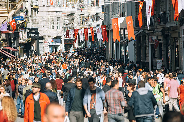 istock Crowded Istiklal street in Istanbul 528184473