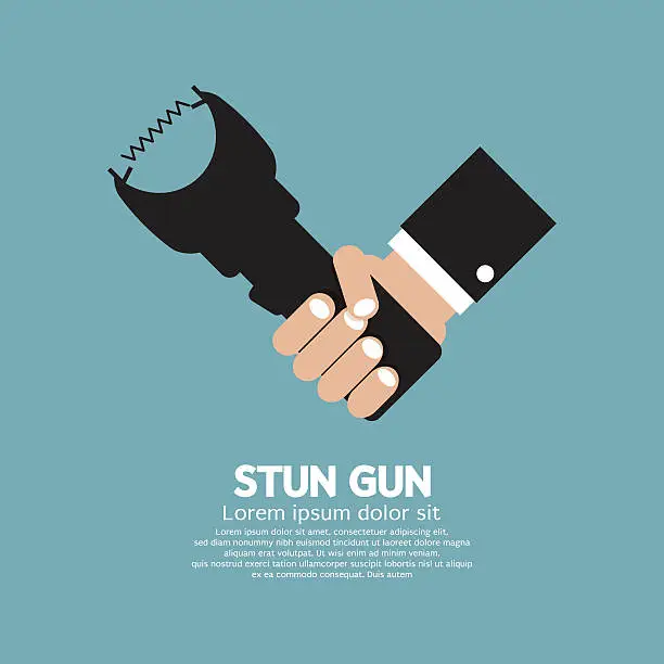 Vector illustration of Stun Gun A Personal Security Weapon