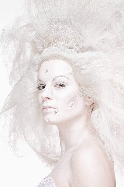 istock Woman with White Wig Posing as The Snow Queen 528186171