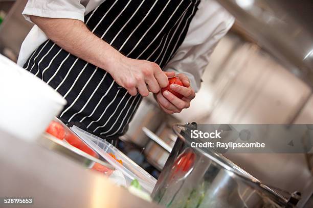 Sous Chef Preparing Tomatoes Stock Photo - Download Image Now - Adult, Adults Only, Boiling