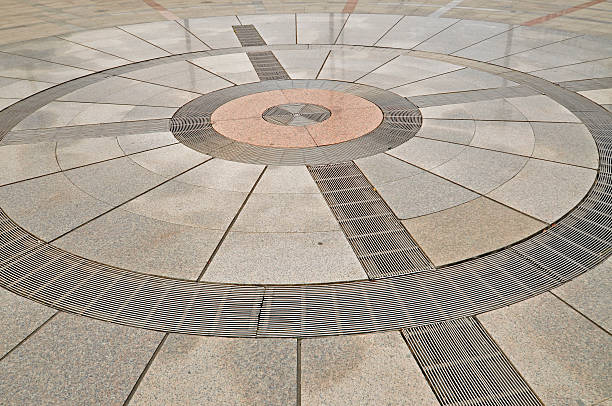 istock Marble floor in the city square 528196027
