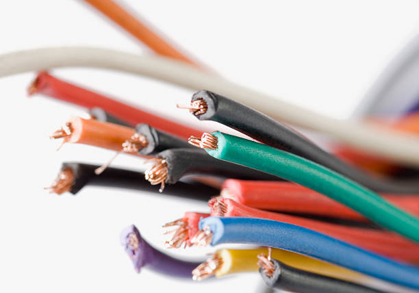 istock Close-up of computer wires 528197431