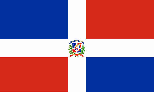 доминиканская республика флаг - dominican flag стоковые фото и изображения