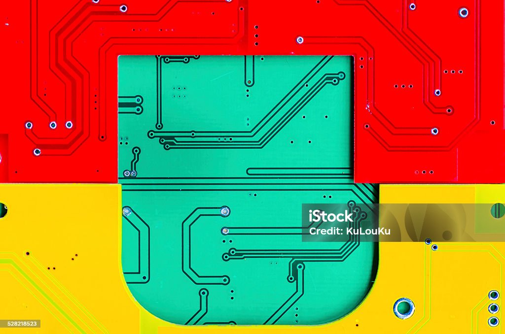 Closeup of electronic circuit board with processor Closeup of electronic circuit board with processorCloseup of electronic circuit board with processor Abstract Stock Photo