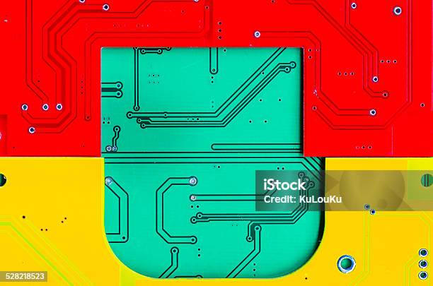 Closeup Of Electronic Circuit Board With Processor Stock Photo - Download Image Now - Abstract, CPU, Complexity