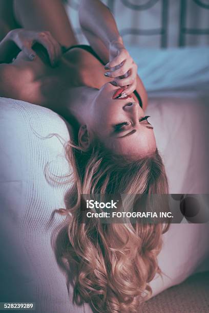 Slim Blonde Stock Photo - Download Image Now - Head Back, One Woman Only, Sex Symbol