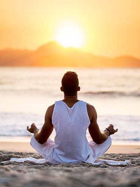 istock Exercising yoga at sunset. 528240127
