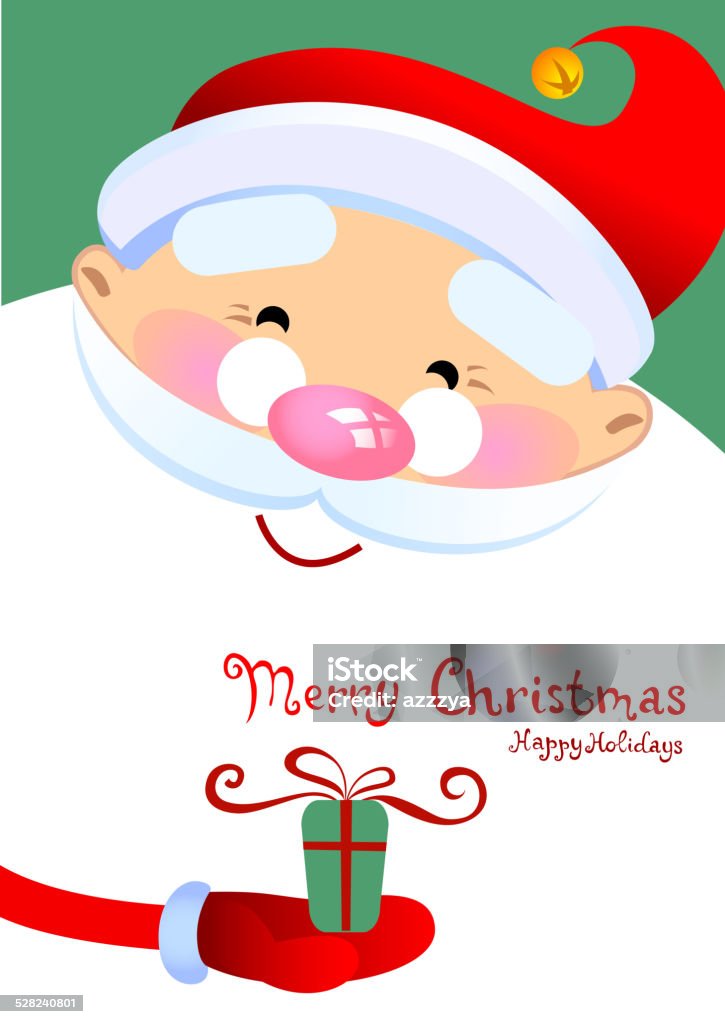 Santa Claus Cartoon Christmas greeting card with Santa Claus Cartoon  Backgrounds stock vector