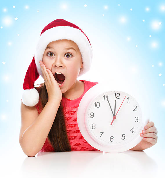 istock Christmas. Girl in santa 528242141
