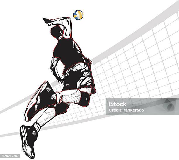 Volleyball Player Stock Illustration - Download Image Now - Volleyball - Sport, Volleying, Indoor Volleyball