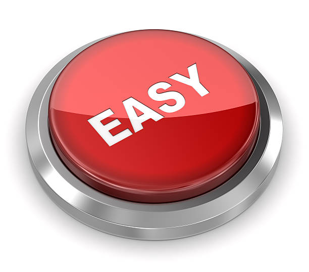 Push Button - Easy Push Button - Easy effortless stock pictures, royalty-free photos & images