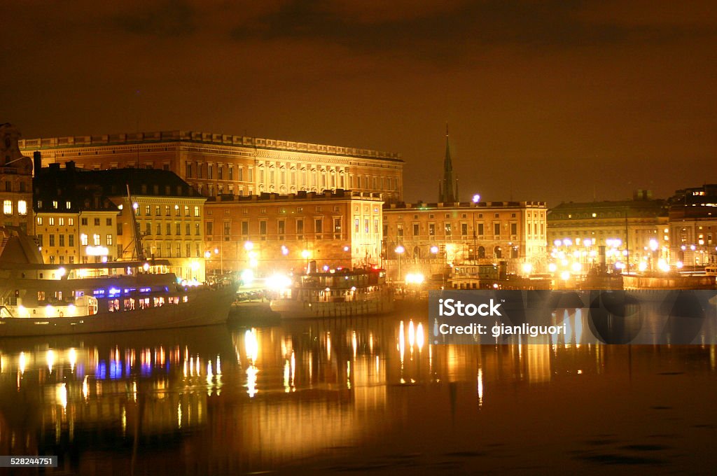Stockholm by night Architecture Stock Photo