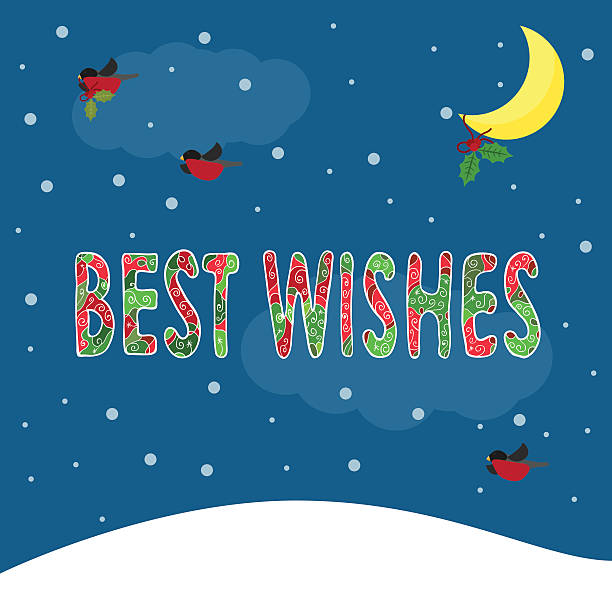 ilustraciones, imágenes clip art, dibujos animados e iconos de stock de habitación bien iluminada de invierno navidad tarjeta con mejores deseos y bullfinches - mirth