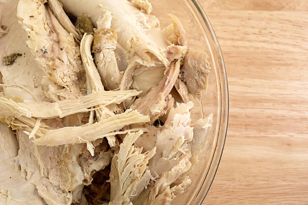 istock Chunks of turkey in bowl on counter top 528246591