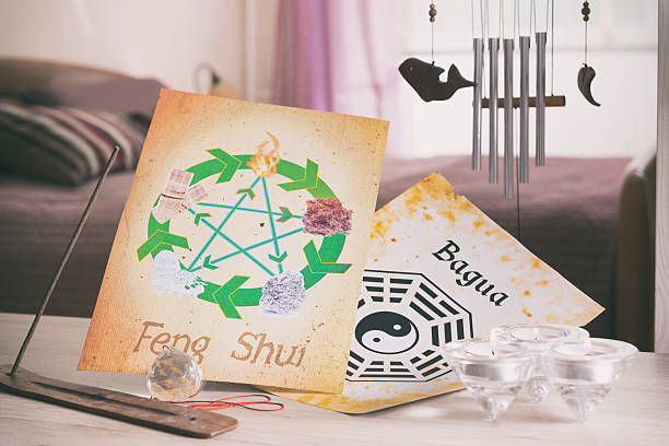 immagine di concetto di feng shui - west old house decor foto e immagini stock