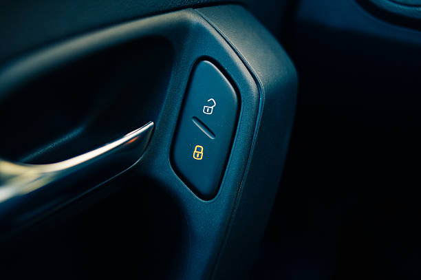 istock Buttons of central lock in the car 528279208