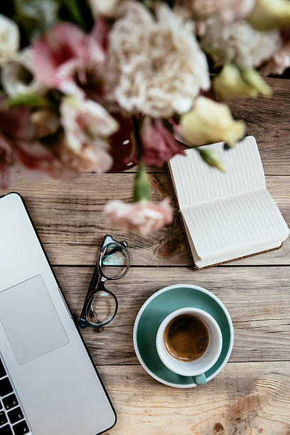 istock Delicious morning espresso on the wooden table 528280832