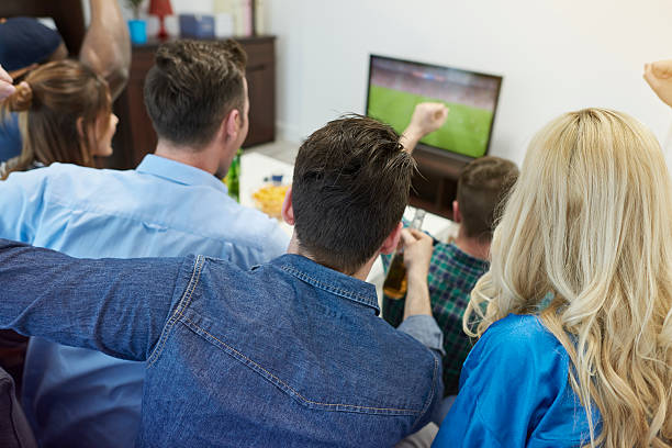 istock Fans of soccer watching match 528280968