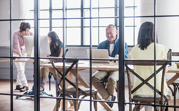 istock Casual people working in modern creative office in Tokyo Japan 528281472