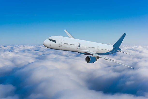 istock Airplane in the sky. Large passenger plane 528283202