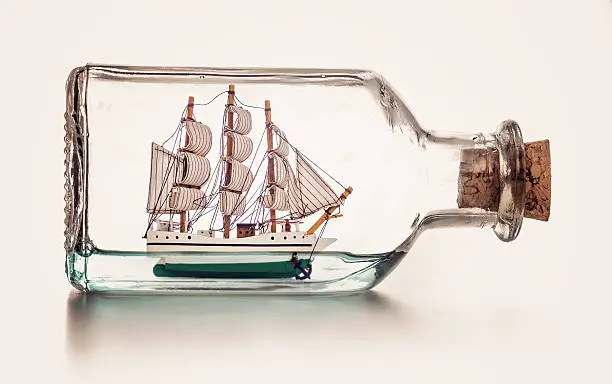 sailingboat in a bottle
