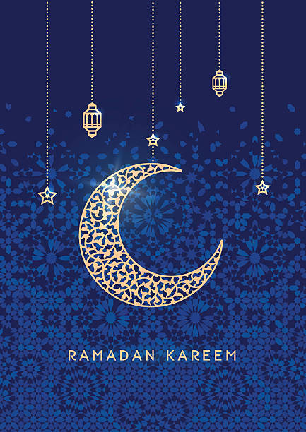bildbanksillustrationer, clip art samt tecknat material och ikoner med ramadan kareem greetings card - planetmåne
