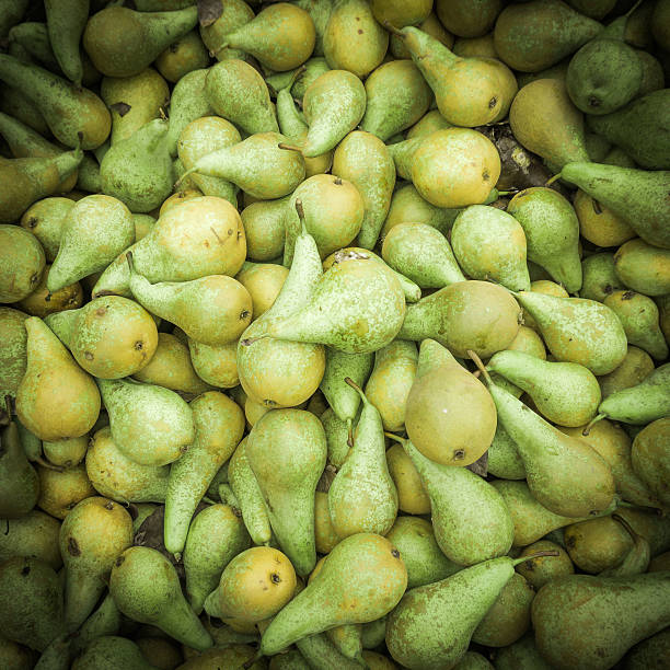 Background of ripe juicy pears