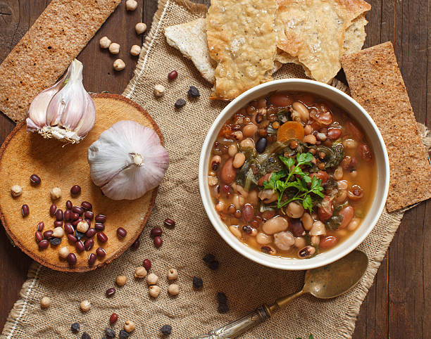 istock Cooked legumes and vegetables in a bowl 528284612