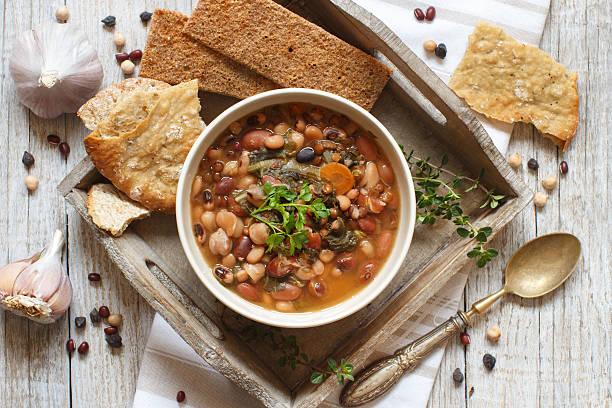 istock Cooked legumes and vegetables in a bowl 528284848