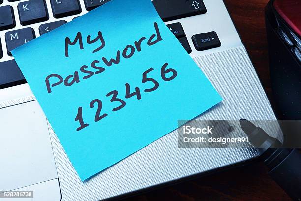 Ein Passwort Konzept Mein Passwort 123456 Geschrieben Auf Papier Stockfoto und mehr Bilder von Passwort