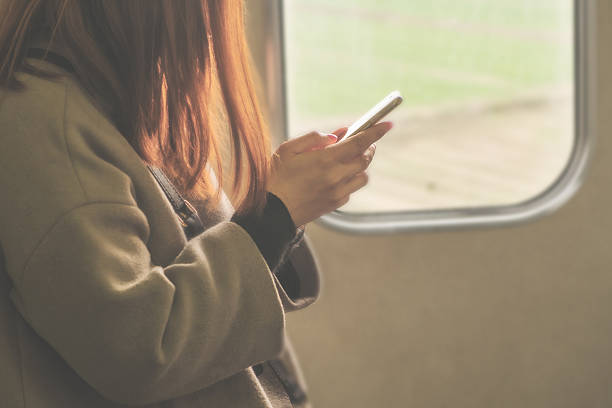 istock Woman Traveling by Train 528286912