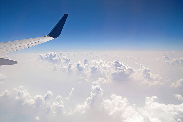 istock The view from the plane of the cloud vertical formation 528288348
