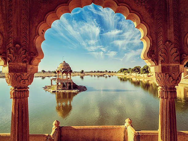 istock Indian landmark Gadi Sagar in Rajasthan 528288572
