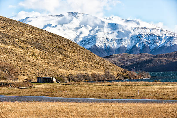 istock Snowed mountains with a blue sky day Patagonia 528291474