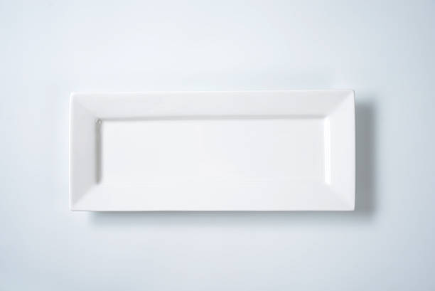 white rectangular plate stock photo