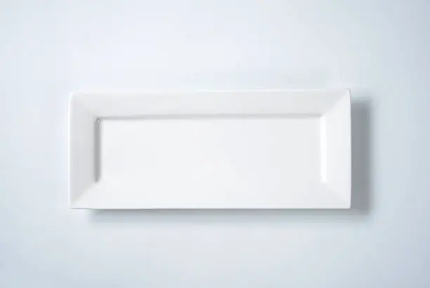 Photo of white rectangular plate