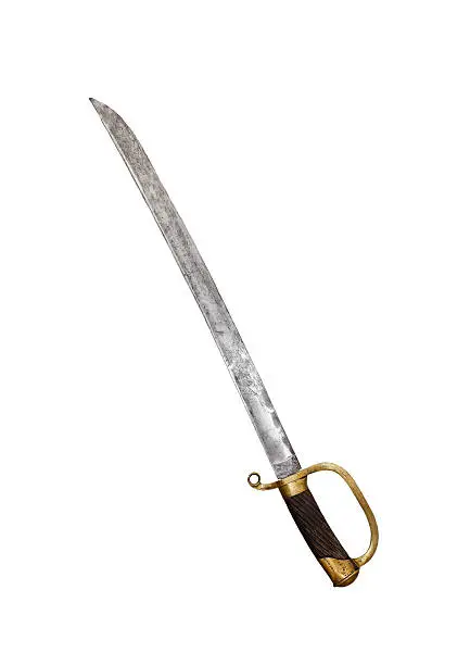 Ancient saber isolated on white 