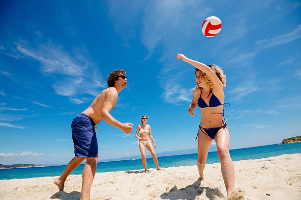 istock Beach volleyball with friends on Greek islands 528295480