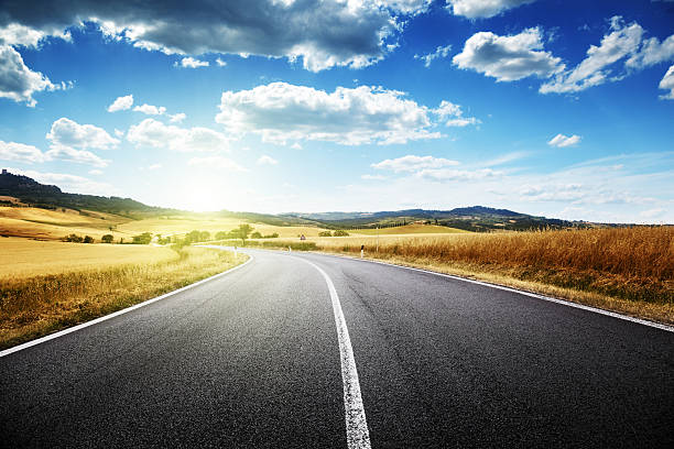 istock asphalt road in Tuscany, Italy 528298858