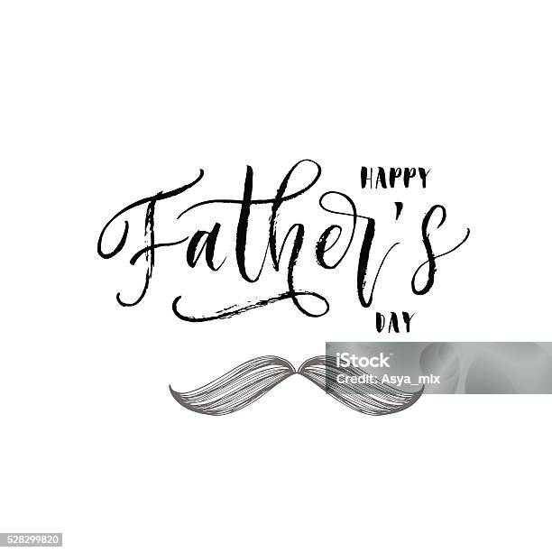 Happy Fathers Day Phrase Stock Illustration - Download Image Now - Abstract, Adult, Alphabet