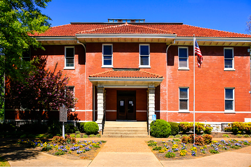 Nashville, TN, USA - April 9, 2016: The Academic building on Fisk University campus in Nashville TN