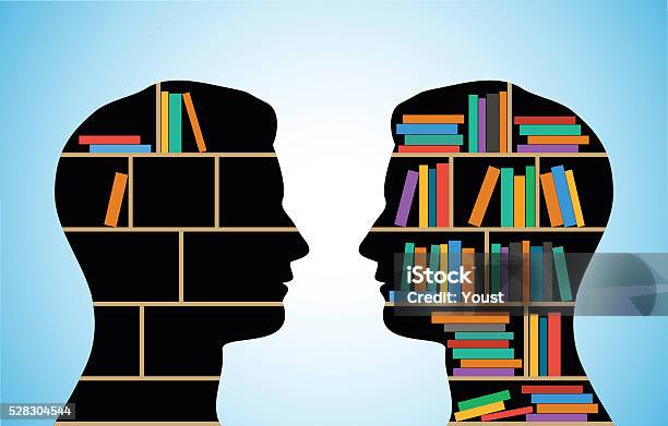 As Pessoas De Diferentes Nível Intelectual - Arte vetorial de stock e mais imagens de Livro - Livro, Ler, Discussão