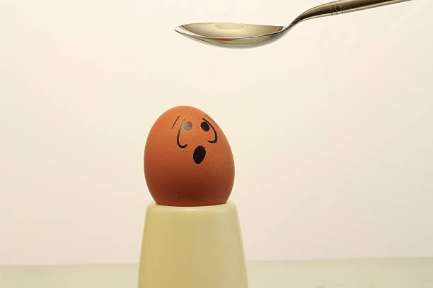 Boiled Egg Of Fear stock photo