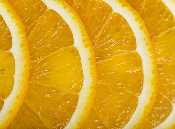 istock Close-up orange slices are in a row 528306590