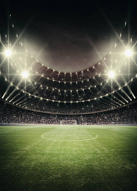 light of stadium Soccer stadium in lights and flashes 2014 photos stock pictures, royalty-free photos & images