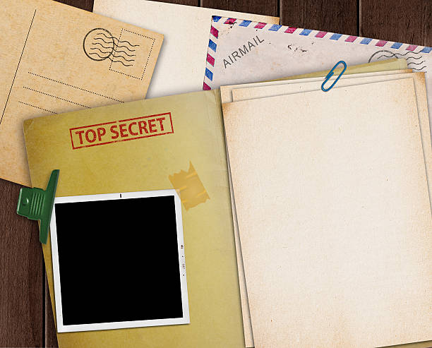 Top secret folder. folder with TOP SECRET stamped across the front page and a blank photograph classified ad stock pictures, royalty-free photos & images